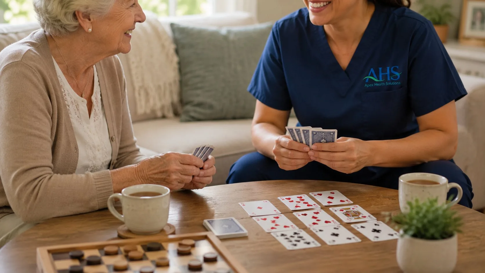 Caregiver providing companion care